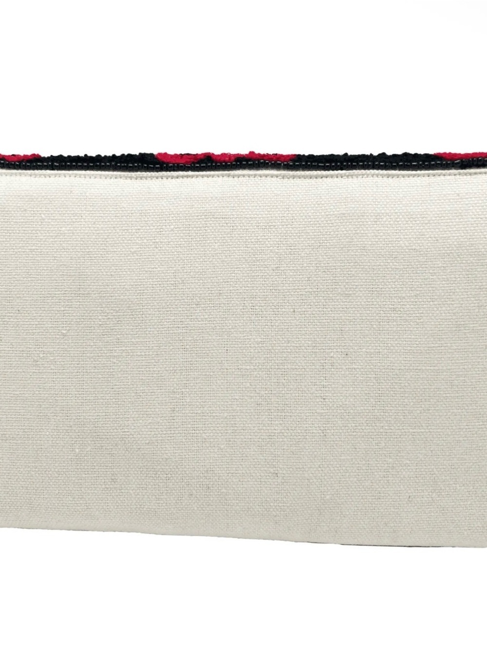 Embellished Floral Beaded Clutch - Black & Pink - Picture 2 of 3